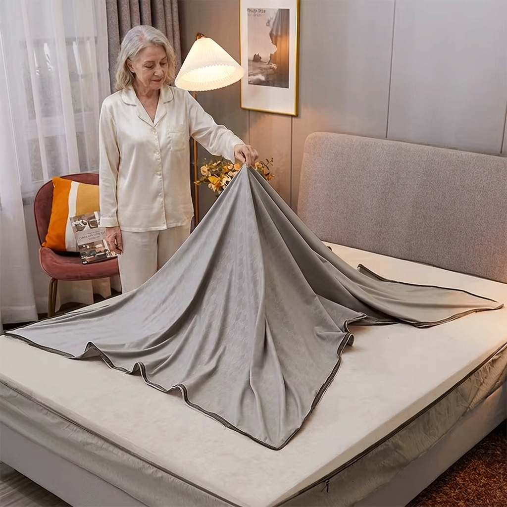 ZipSheet™ — Zip-On Bed Sheet Set